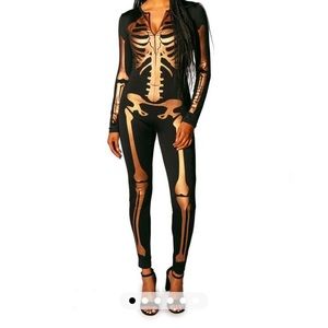 Gold Skeleton bodysuit costume (brand new with tags)